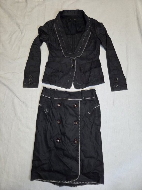 Michaa Jackets & Blazers - Michaa Korean Brand Pencil Skirt Suit Black Size 4 Y2K. EUC